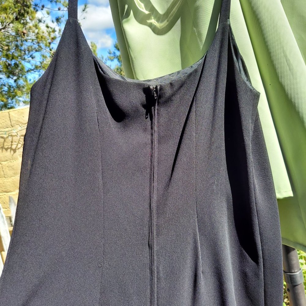AFTER DARK Little Black Dress Sleeveless Skinny Strap  SZ 16 - Picture 6 of 15